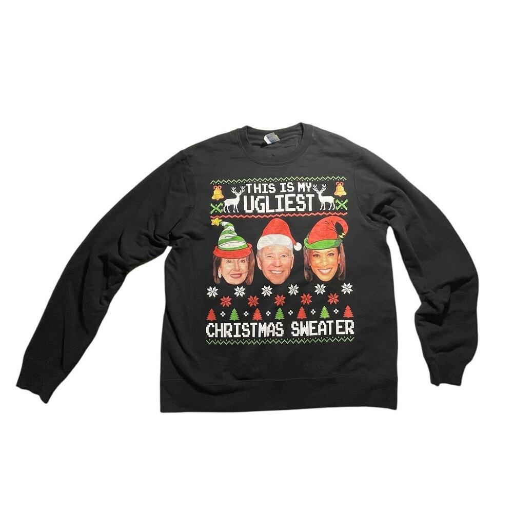 Ugly Christmas Sweater Unisex Medium Funny Politician Holiday Top Size Medium